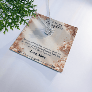 To My Daughter Love Knot Necklace from Mom - HEARTEN
