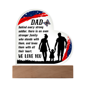 Acrylic Heart Plaque - HEARTEN