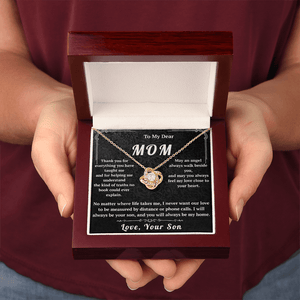 To My Dear Mom Love Knot Necklace - HEARTEN