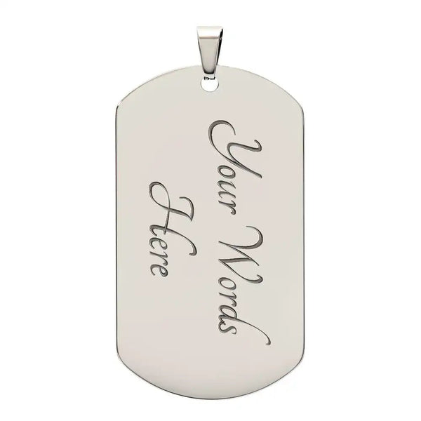 Luxury Graphic Dog Tag Necklace - HEARTEN