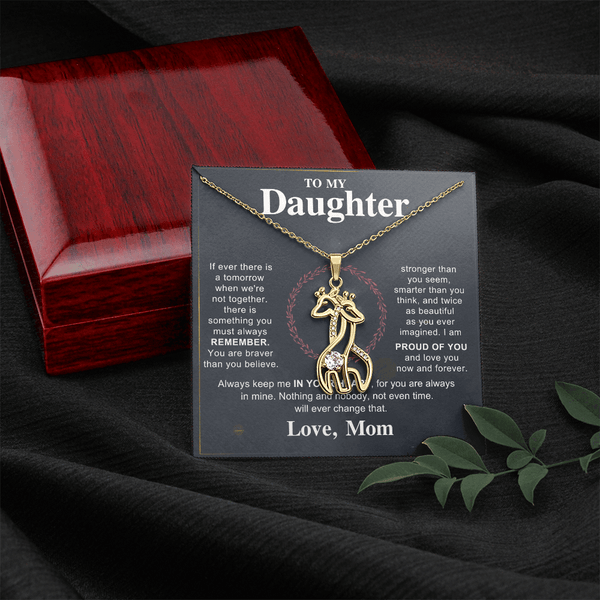 To My Beautiful Daughter - Giraffe Necklace - HEARTEN