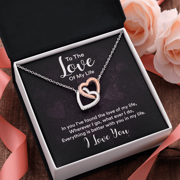 Interlocking Hearts Necklace (Yellow & White Gold Variants) - HEARTEN