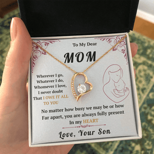 To My Mom - Forever Love Necklace - HEARTEN
