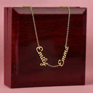 To Our Mom Personalized Name Necklace Gift Set with Message Card from Family - HEARTEN