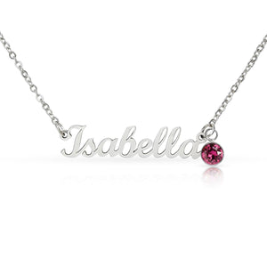 To My Dear Mom Custom Name Necklace with Birthstone and Message Card from Son - HEARTEN