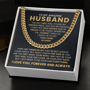 To My Amazing Husband – Cuban Link Chain - HEARTEN