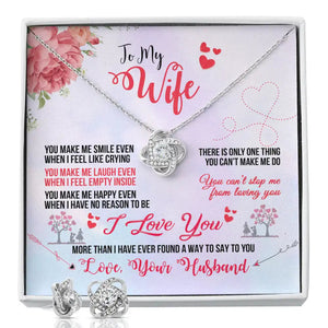 Love Knot Necklace & Earring Set - HEARTEN
