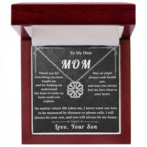 To My Dear Mom Magnetic Hearts Necklace From Son - HEARTEN