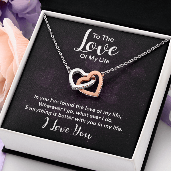 Interlocking Hearts Necklace (Yellow & White Gold Variants) - HEARTEN