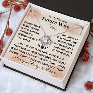 To My Beautiful Future Wife - Love Knot Necklace - HEARTEN