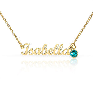To My Dear Mom Custom Name Necklace with Birthstone and Message Card from Son - HEARTEN