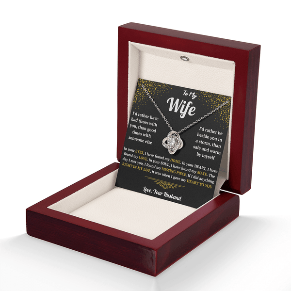 To My Wife - Love Knot Necklace - HEARTEN