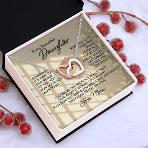 To My Beautiful Daughter – Interlocking Hearts Necklace - HEARTEN