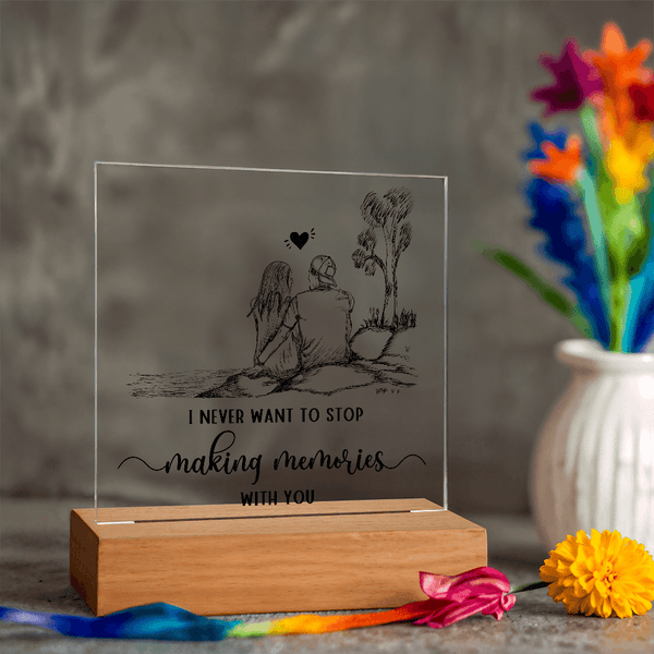 Acrylic Square Plaque - HEARTEN
