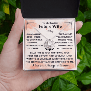 To My Beautiful Future Wife - Love Knot Necklace - HEARTEN