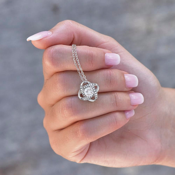 To My Beautiful Wife - Love Knot Necklace - HEARTEN