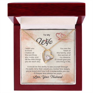 To My Beautiful Wife - Forever Love Necklace - HEARTEN