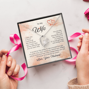 To My Beautiful Wife - Forever Love Necklace - HEARTEN