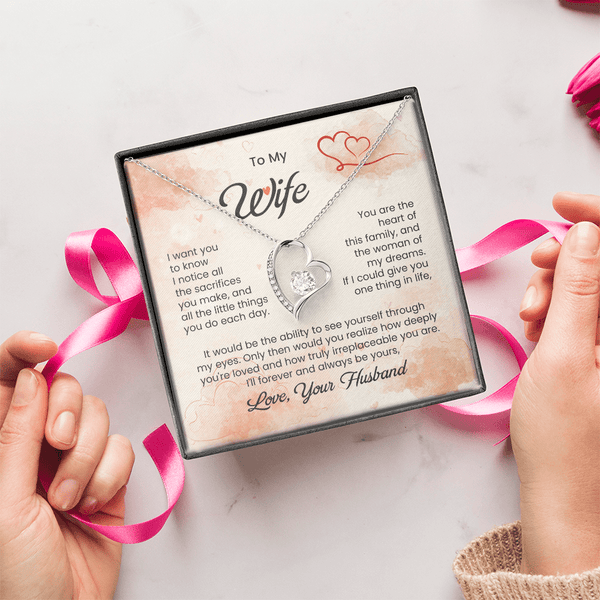 To My Beautiful Wife - Forever Love Necklace - HEARTEN