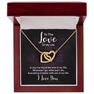 Interlocking Hearts Necklace (Yellow & White Gold Variants) - HEARTEN