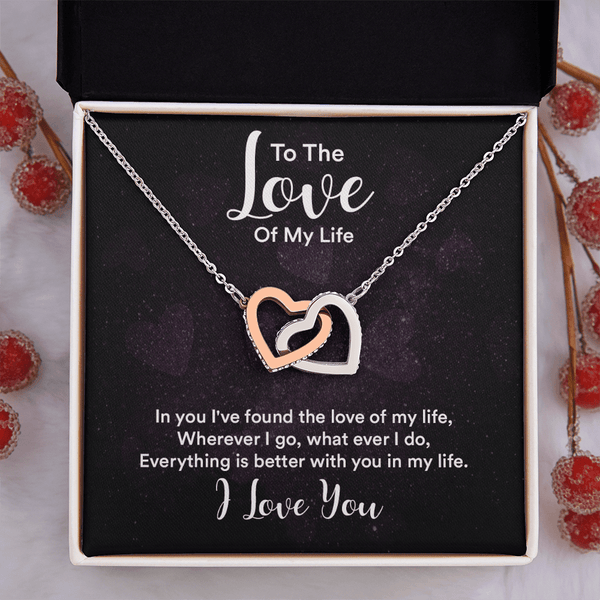 Interlocking Hearts Necklace (Yellow & White Gold Variants) - HEARTEN