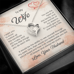 To My Beautiful Wife - Forever Love Necklace - HEARTEN