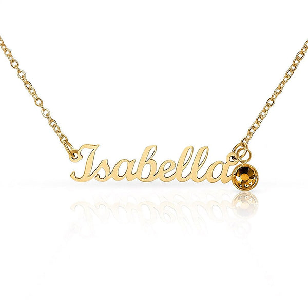 To My Dear Mom Custom Name Necklace with Birthstone and Message Card from Son - HEARTEN