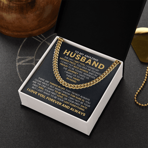 To My Amazing Husband – Cuban Link Chain - HEARTEN