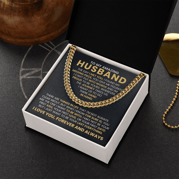 To My Amazing Husband – Cuban Link Chain - HEARTEN