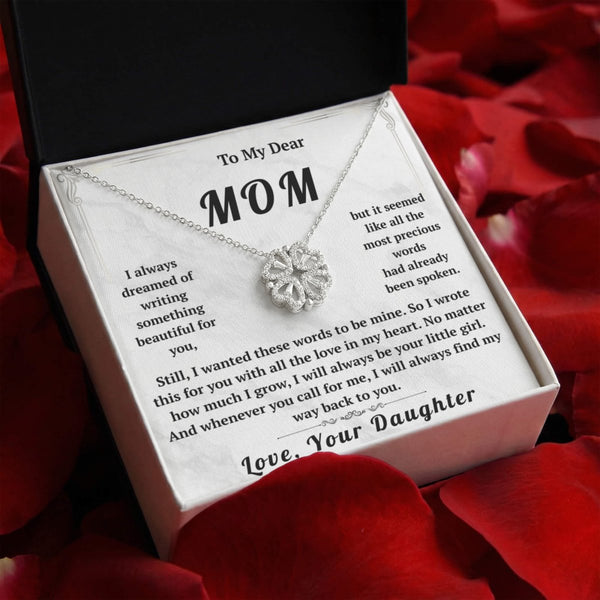 To My Dear Mom Magnetic Hearts Necklace From Daughter - HEARTEN