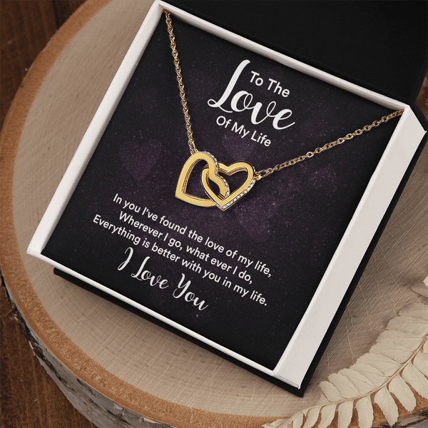 Interlocking Hearts Necklace (Yellow & White Gold Variants) - HEARTEN