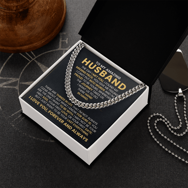 To My Amazing Husband – Cuban Link Chain - HEARTEN