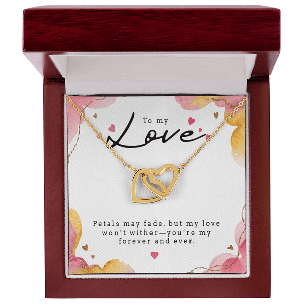 Interlocking Hearts Necklace (Yellow & White Gold Variants) - HEARTEN