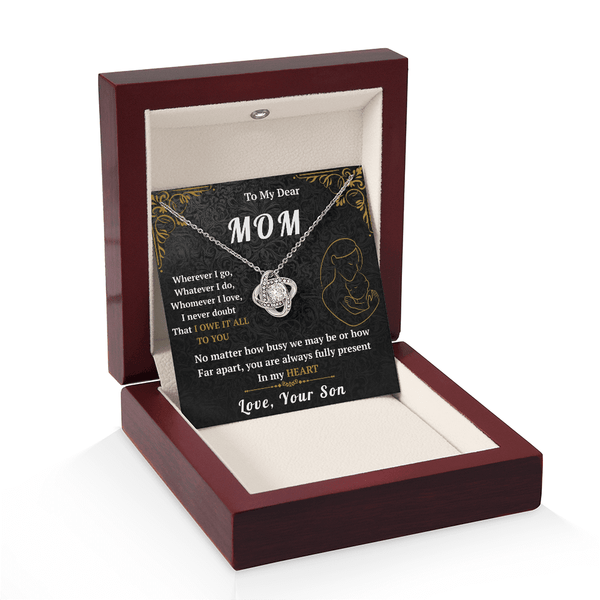 To My Mom - Love Knot Necklace - HEARTEN