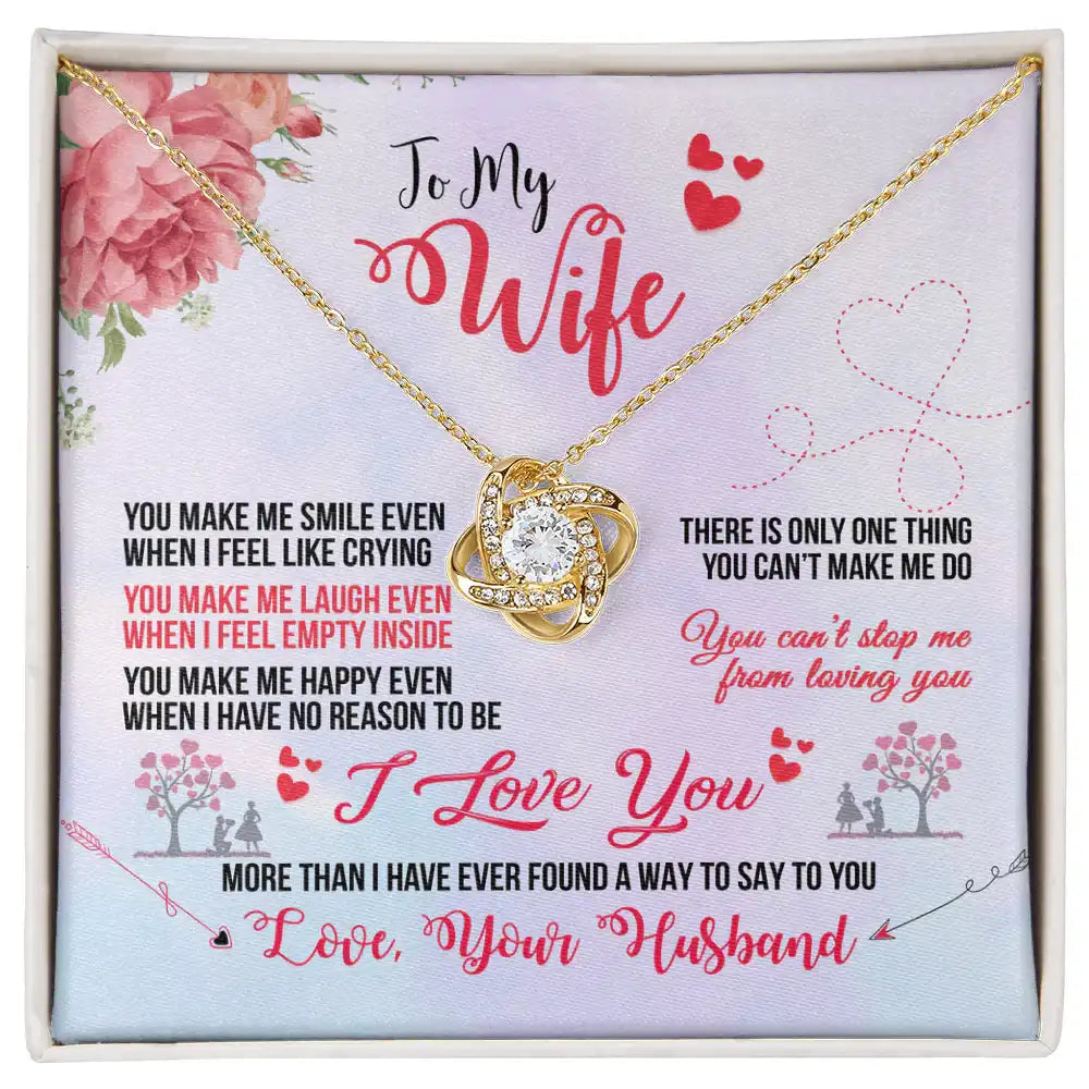 Love Knot Necklace (Yellow & White Gold Variants) too my Wife - HEARTEN