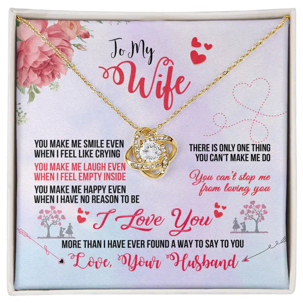 Love Knot Necklace (Yellow & White Gold Variants) too my Wife - HEARTEN