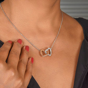 Interlocking Hearts Necklace (Yellow & White Gold Variants) - HEARTEN