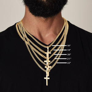 To My Amazing Husband – Personalized Cross with Cuban Link Chain - HEARTEN
