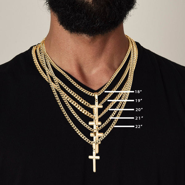 To My Amazing Husband – Personalized Cross with Cuban Link Chain - HEARTEN
