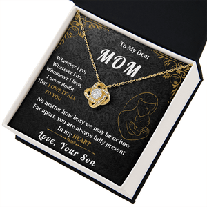 To My Mom - Love Knot Necklace - HEARTEN