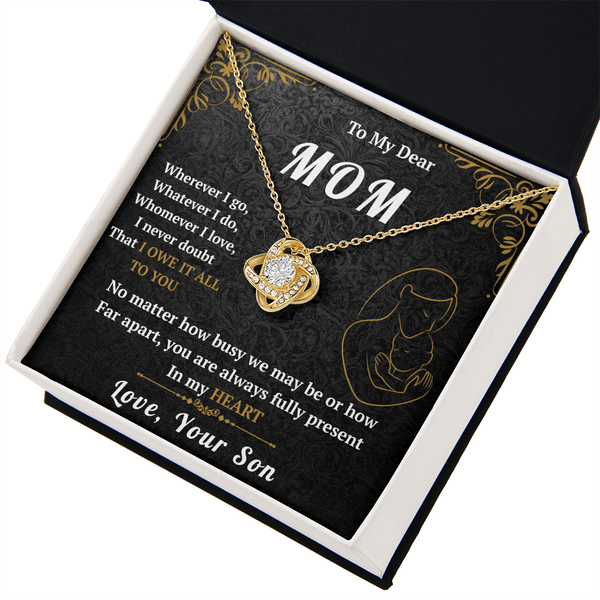 To My Mom - Love Knot Necklace - HEARTEN