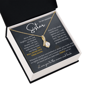 To My Amazing Sister - Alluring Beauty Necklace - HEARTEN
