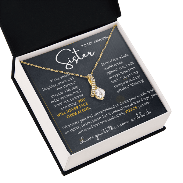 To My Amazing Sister - Alluring Beauty Necklace - HEARTEN