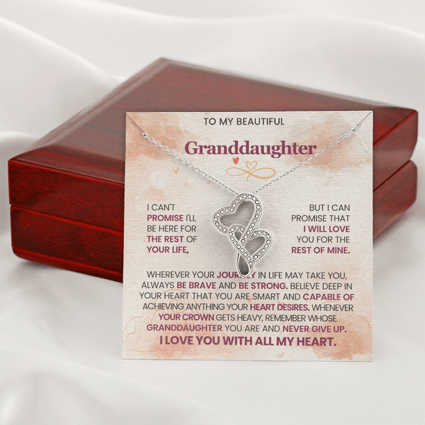 To My Beautiful Granddaughter - Heart to Heart Pendant Necklace - HEARTEN