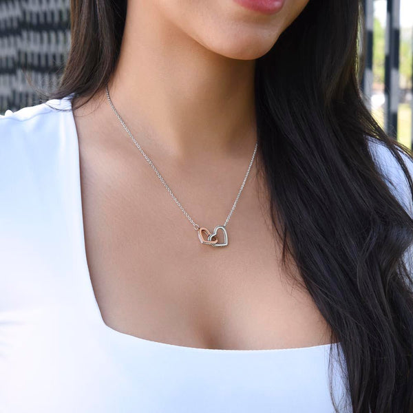 Interlocking Hearts Necklace (Yellow & White Gold Variants) - HEARTEN