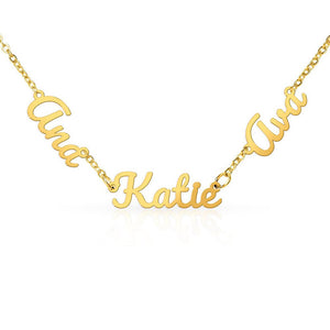 To Our Mom Personalized Name Necklace Gift Set with Message Card from Family - HEARTEN
