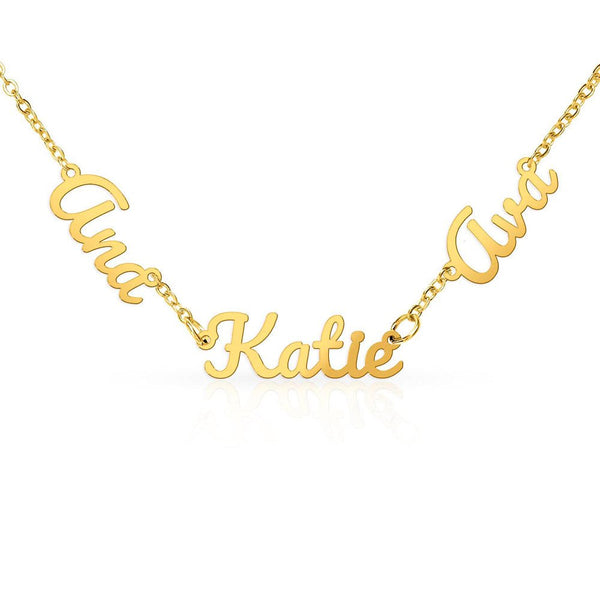 To Our Mom Personalized Name Necklace Gift Set with Message Card from Family - HEARTEN