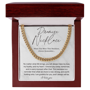 Promise Cuban Link Chain for Him - HEARTEN23