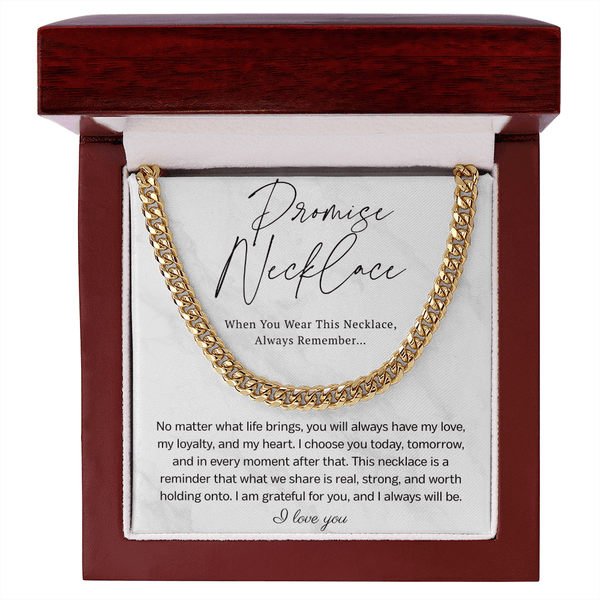 Promise Cuban Link Chain for Him - HEARTEN23