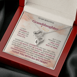 To My Beautiful Granddaughter - Heart to Heart Pendant Necklace - HEARTEN